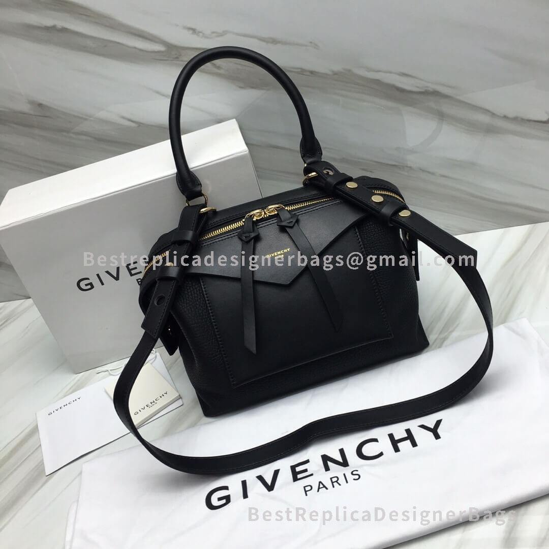 Givenchy Sway Small Leather Top Handle Bag Black GHW 29998-2